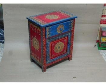 Wooden painted sheesham bedside table