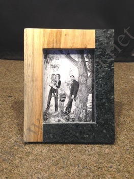 Marble and Wood Photo Frame