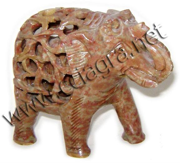 Soapstone Elephant Undercut, Style : Folk Art