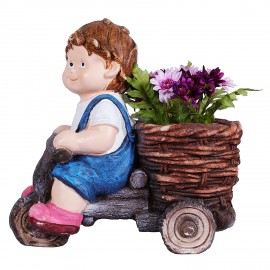 Boy on Cycle planter