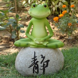 Frog sitting 2 on Stone Garden Decor Statue