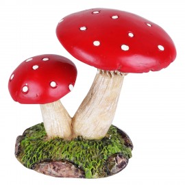 Miniature fairy garden Mushroom Red with white dots