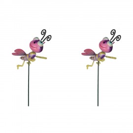 PP/PVC Plastic animated Dragonfly Stake, for Garden Decor, Color : Multi