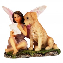 Wonderlnad Miniature fairy garden Fairy read letter Statue