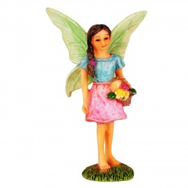 Wonderlnad Miniature fairy garden Flower Basket Fairy Statue