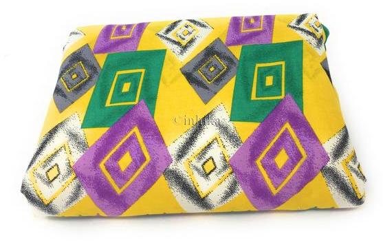 Pure Cotton, Printed colour fast fabric, art print, yellow base
