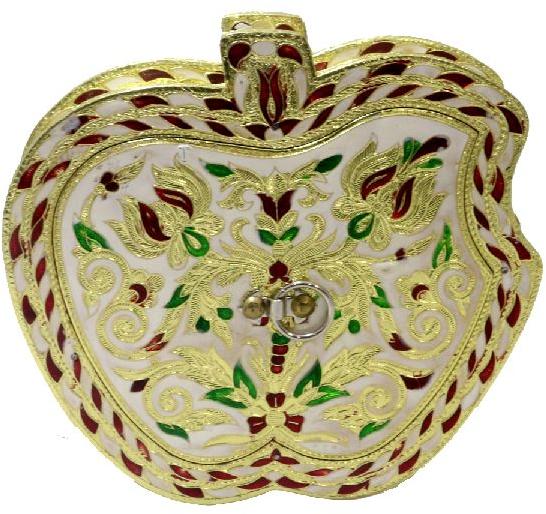 Beautiful apple shape dry fruit box, Color : Multicolor