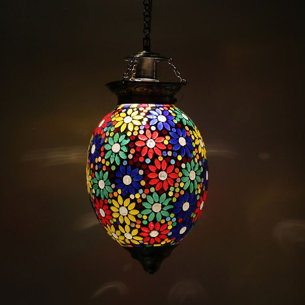 Floral hanging pendent lamp