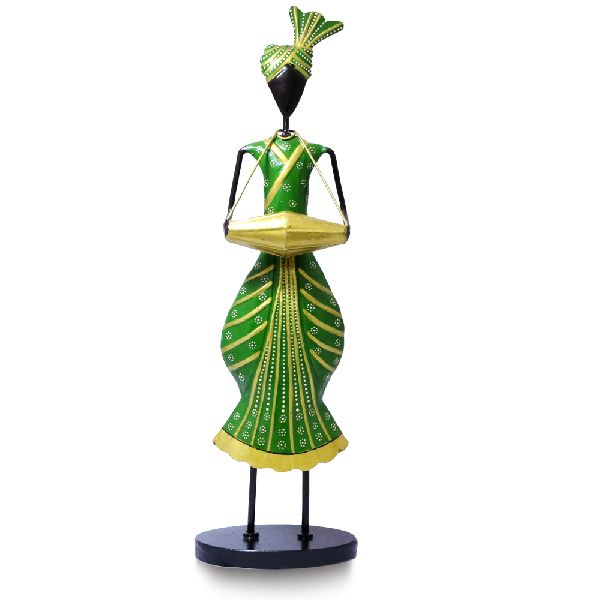 Green color standing figurine