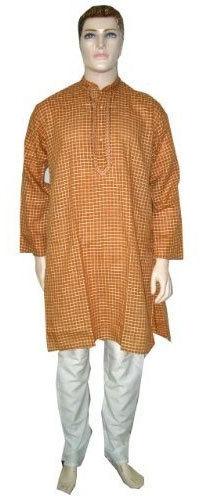 Cotton/Linen Round Plain Mens Stylish Kurta Pajama, Size : Medium, Large, XL, XXL