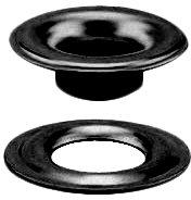 Round Polished Black Mild Steel Eyelets, for Candles, Curtains, Garments, Shoe, Size : 140mm