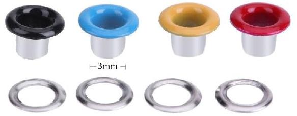 Polished Colorful Stainless Steel Eyelets, for Candles, Curtains, Garments, Shoe, Size : 60mm, 80mm