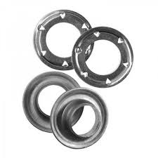 Round Polished Grey Stainless Steel Eyelets, for Candles, Curtains, Garments, Shoe, Size : 140mm