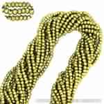 Gold Plated Pyrite beads, Stone Size : 5mm