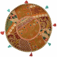 Handmade bohemian embroidered couch cover floor cushion cover