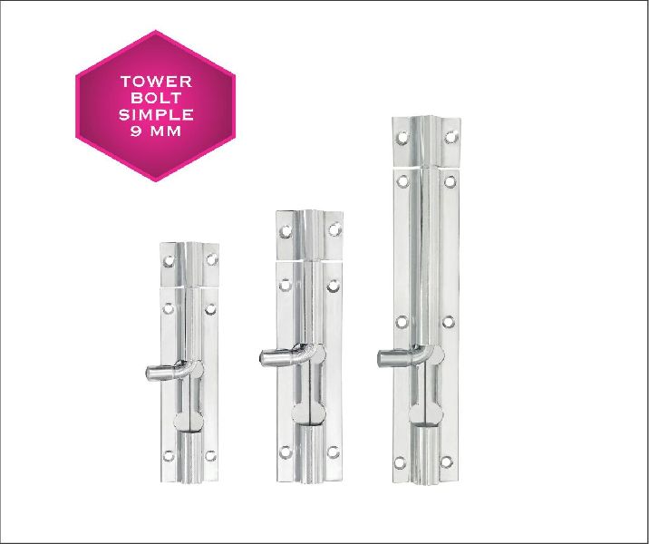 Rectangular 9mm Stainless Steel Simple Tower Bolts, Feature : Accuracy Durable, Corrosion Resistance