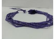 Blue Cubic Zirconia Faceted Rondelle Beads