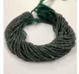 Green Labradorite Faceted Rondelle Beads Strand