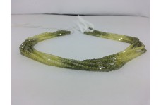 Green Shaded Cubic Zirconia Faceted Rondelle Beads Strand