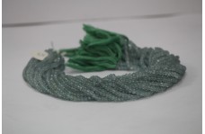 Natural Green Amethyst Faceted Rondelle Beads