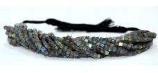 Natural Labradorite Faceted Box Shaped Beads Strand
