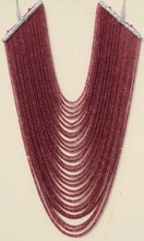 Natural tourmaline rubellite faceted beads, Color : PINK