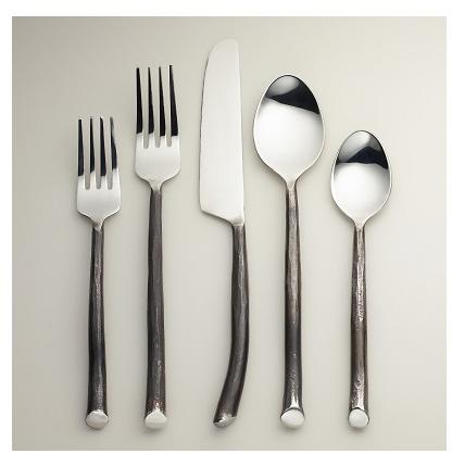 AIC Stainless Steel dinnerware sets cutlery set, Color : Silver