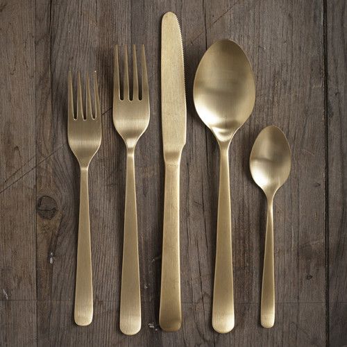high quality gold cutlery set