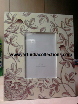 Art India Metal Hand Painting photo frame, Size : 7x5