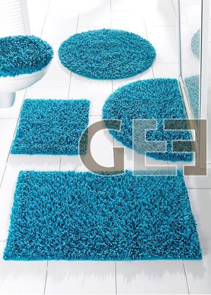 Madras Cotton Turquoise Bath Mat Set Manufacturer In Panipat