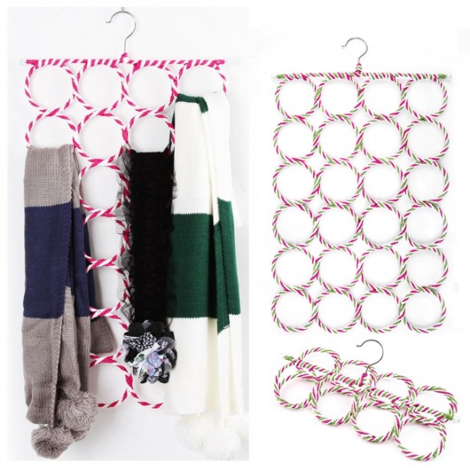 24 Ring Slots Circles Cloth Hanger