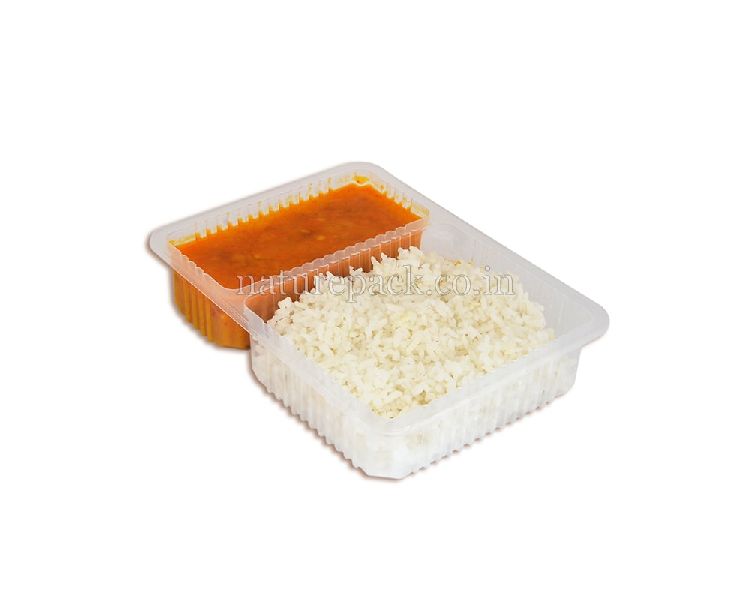 2 Compartment Rectangle Food Container