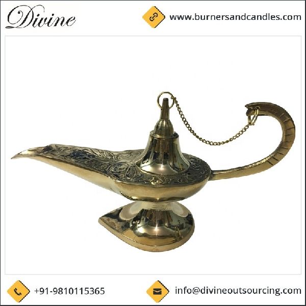 Arabian Handmade Etched Aladdin Brass Lamp