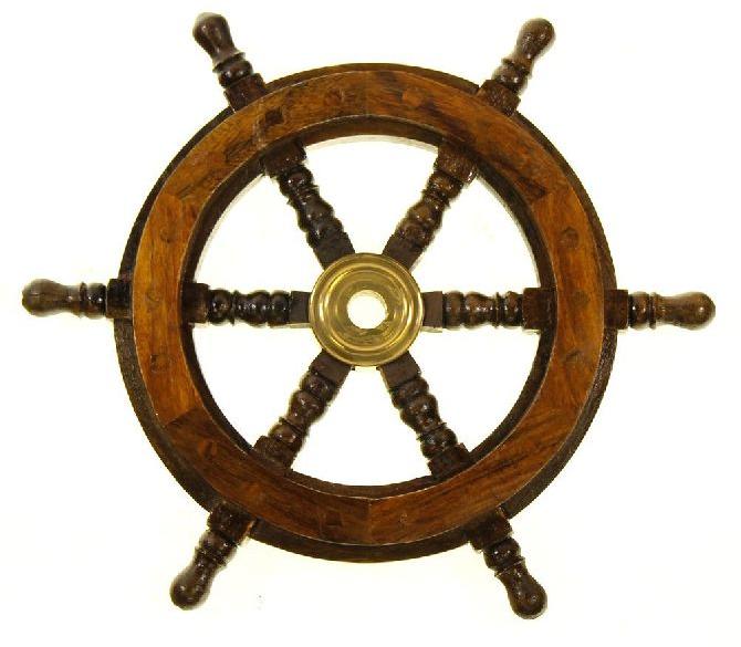 Nautical Wooden Nautical Wheel clock