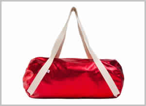 Red poyester gym bag