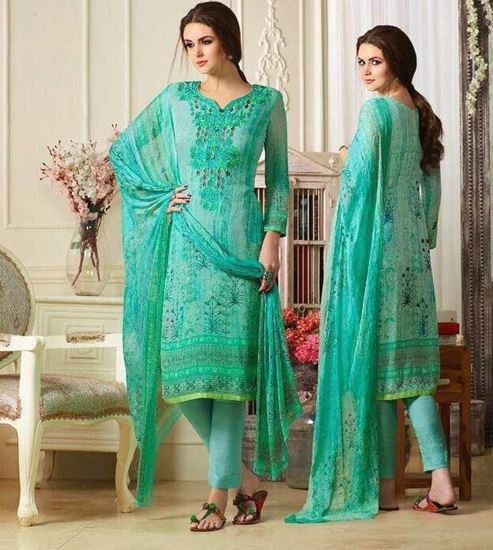 Georgette fabric Long Kurtas Salwar Kameez