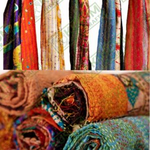 Scarves Vintage Silk Kantha Scarves