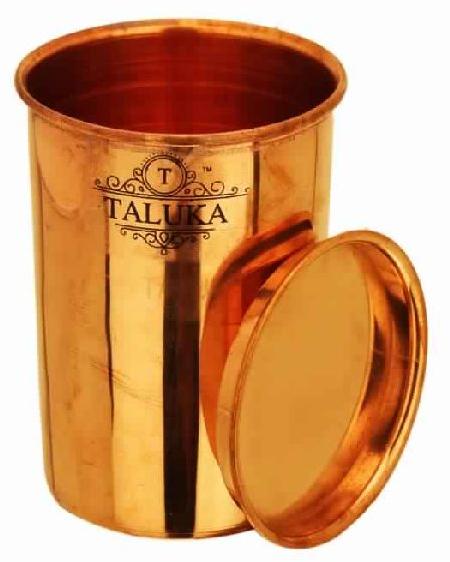 Copper Glass Plain With Lid