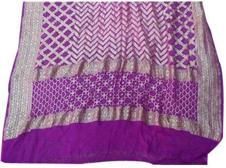 Silk Banarasi Bandhani Nimzari Saree, Feature : Anti-Wrinkle, Skin Friendly