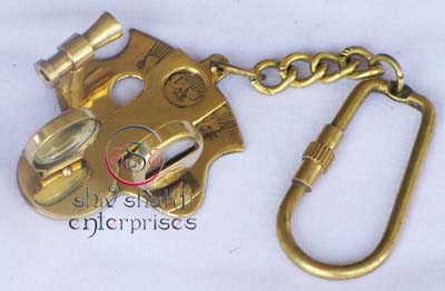 Brass Sextant Key Chain