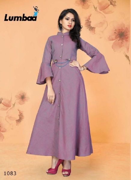 Cotton Plain Ladies Party Wear Gown, Supply Type : Transport