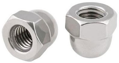 Stainless Steel Cap Nuts, for Industrial Use, Color : Silver