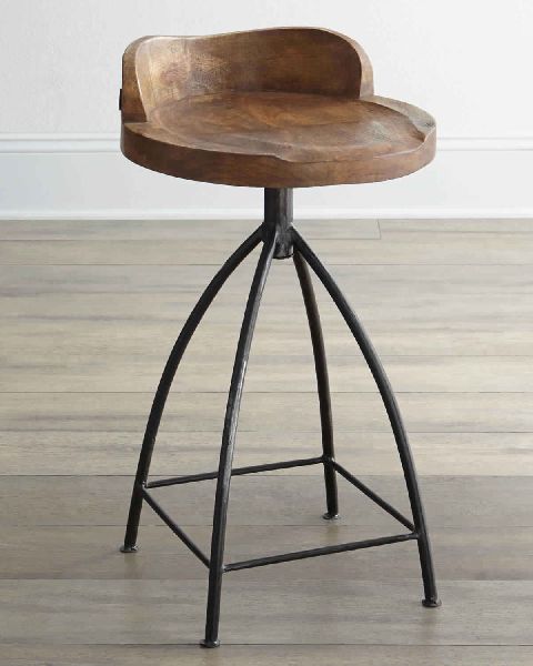 BAR CHAIR WITH MANGO WOOD TOP