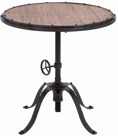 HANDCRAFTED INDUSTRIAL ROUND BAR TABLE