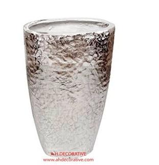 Hammered Silver Metal Tapered Vase, Style : AMERICAN STYLE