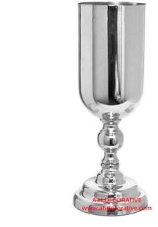 Aluminium Metal Urn Vase Silver