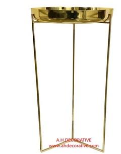 Tall Gold Tray Stand