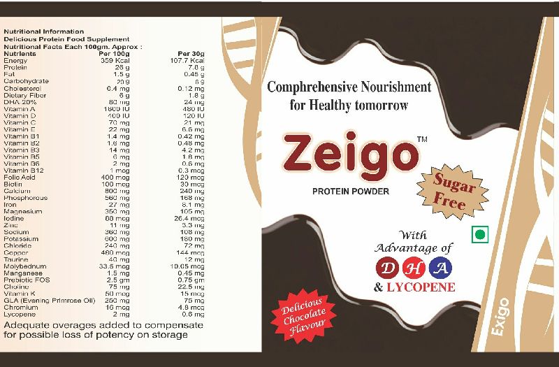 Zeigo Protein Powder, Packaging Type : Tin