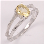 Citrine Gemstone 925 Solid Sterling Silver Ring