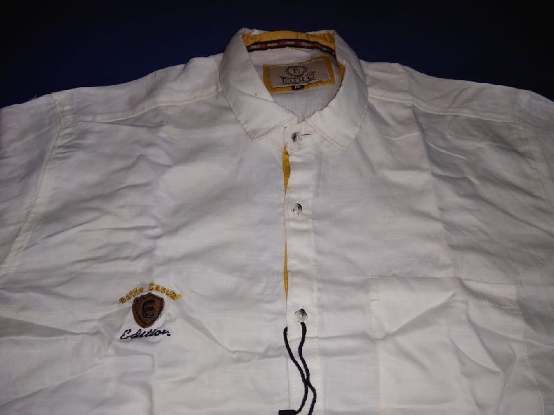 Cotton Mens White Shirt, Feature : Skin Friendly, Easly Washable
